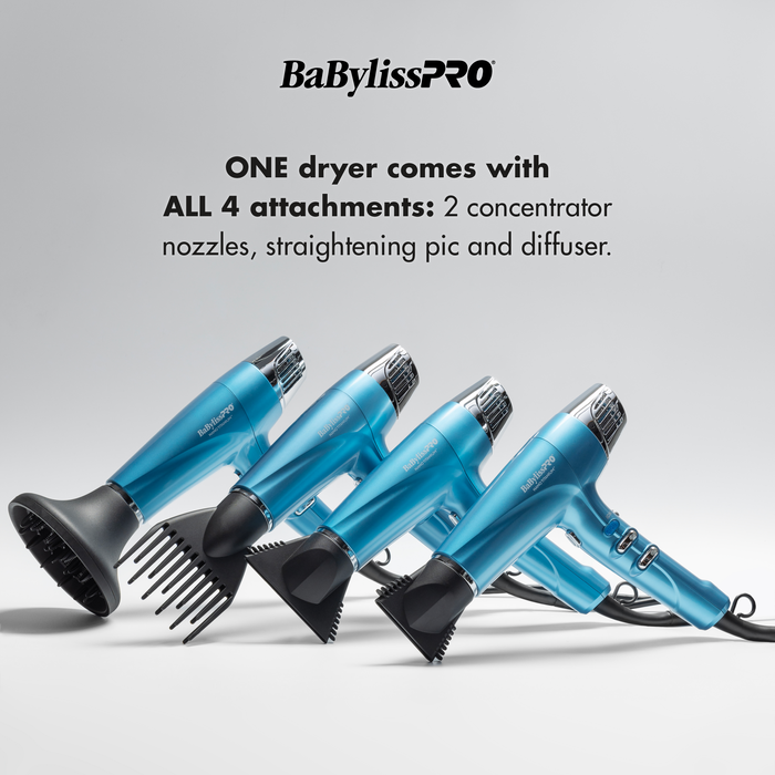 BaBylissPRO Dual Ionic Nano Titanium Professional High-Speed Digital Dryer Secador Profesional 1875W