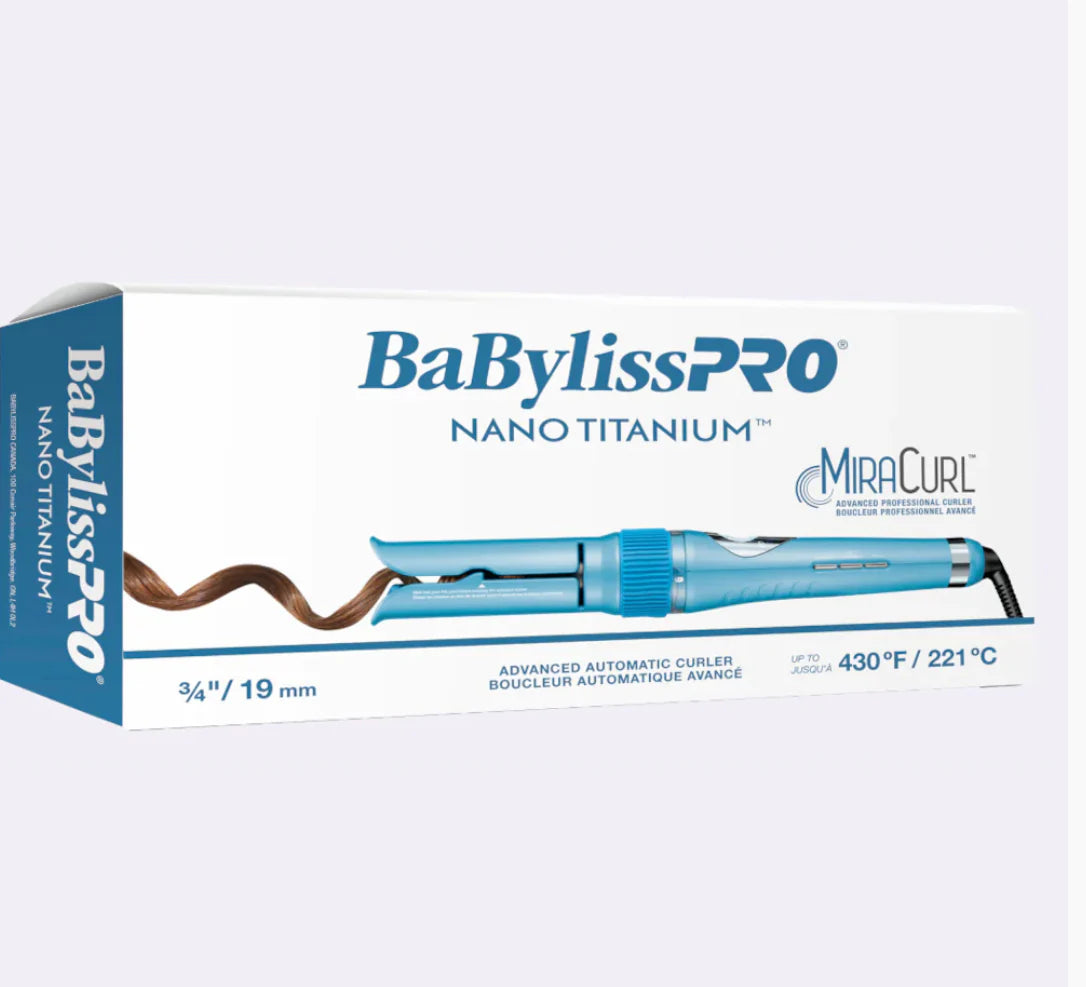 BaBylissPRO MiraCurl PRO Nano Titanium Rizador Automatico Avanzado ¾"/19mm 450°F/230°C