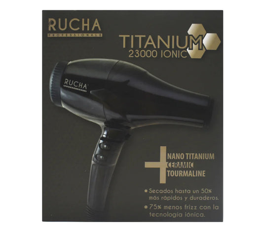 Secador Rucha Titanium 23000 Ionic Nano Titanium + Ceramic + Tourmaline 2000W